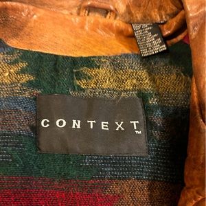 Vintage well worn leather jacket great quality genuine leather